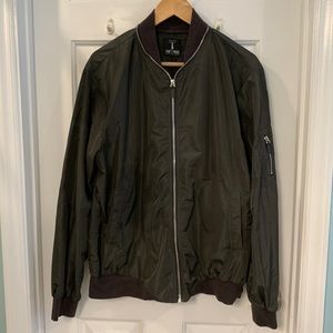 Black lightweight bomber style jacket